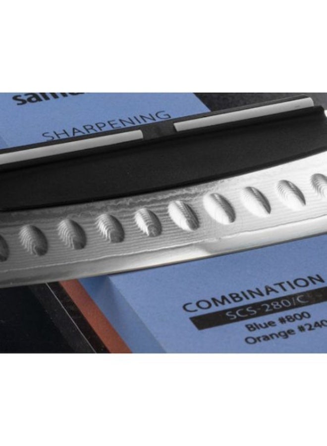 Samura Knife Sharpening Stone 240/800 Grit | Combination Whetstone Water Stone Sharpener | Professional Kitchen Knife Sharpener | Dual Grit Stone for Japanese Knives | Premium Sharpening Tool - Image 5